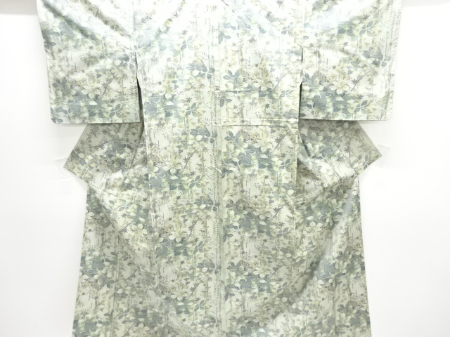 JAPANESE KIMONO / OSHIMA TSUMUGI / WOVEN PLANT 